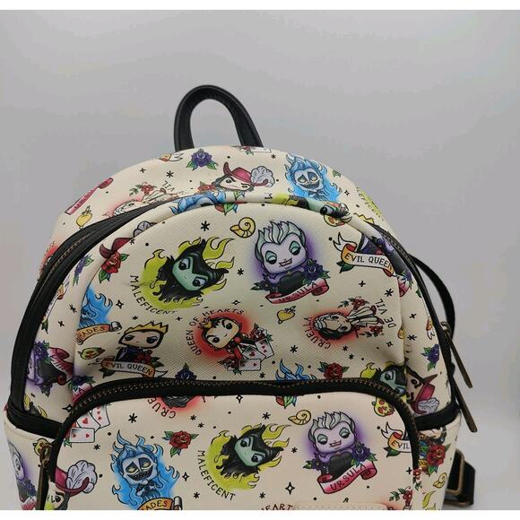 Loungefly Funko Pop Disney Villains Tattoo Mini Backpack - Picture 4 of 14